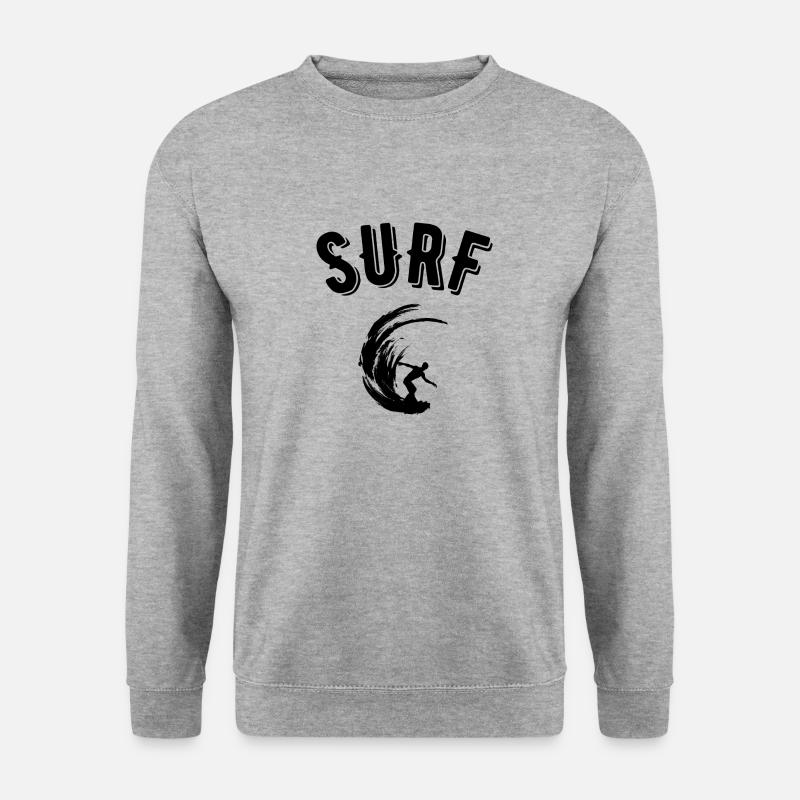 Surfen - Unisex Pullover - Weißgrau meliert