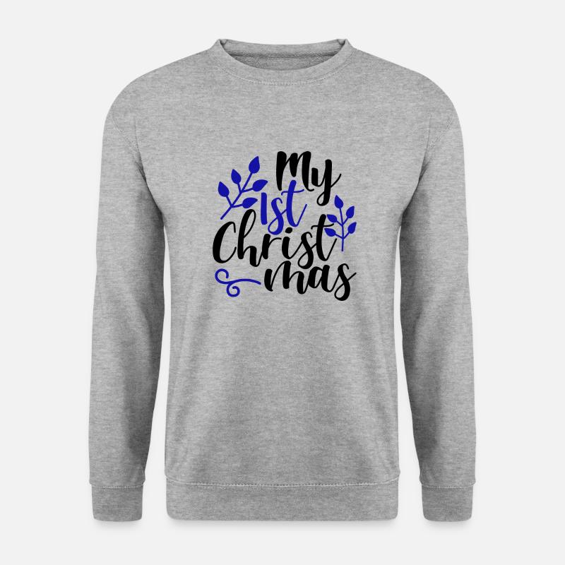Mein 1. - Unisex Pullover - Weißgrau meliert