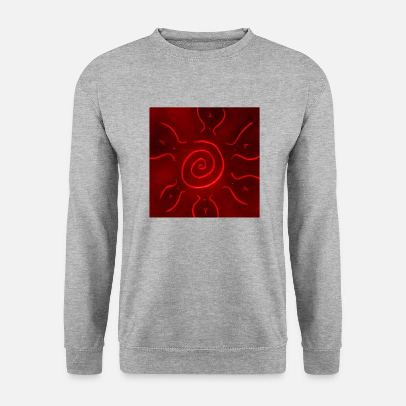 FEURIGE SONNE - Unisex Pullover - Weißgrau meliert