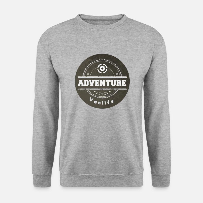 Adventure_V. - Unisex Pullover - Weißgrau meliert