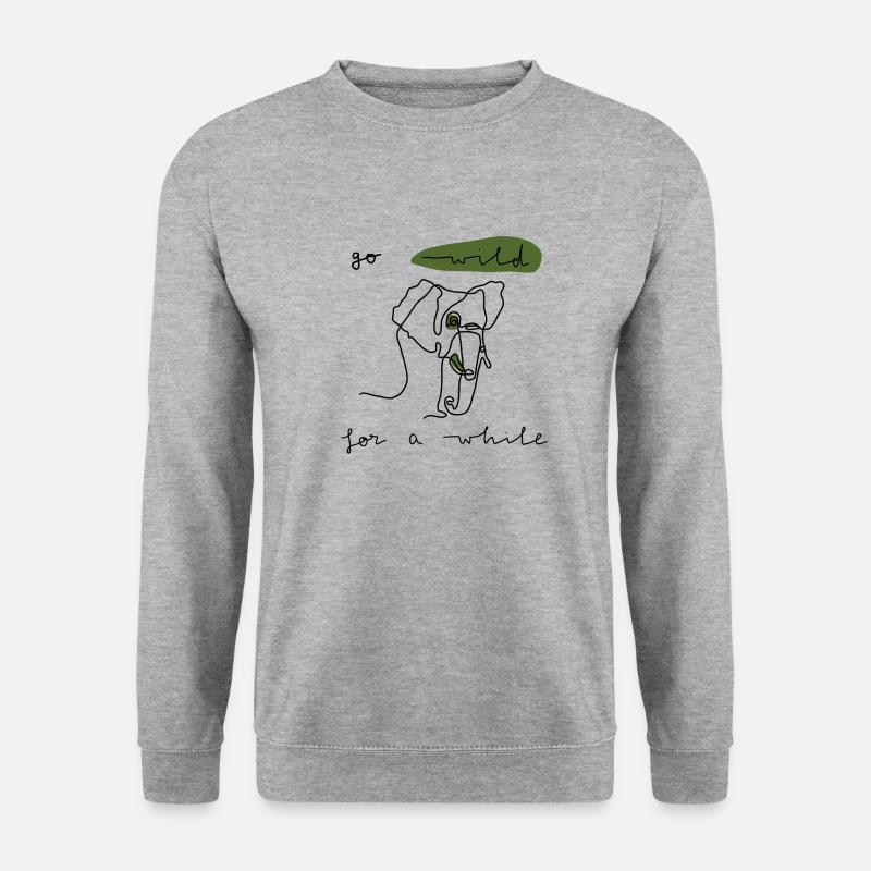 Go wild - Unisex Pullover - Weißgrau meliert