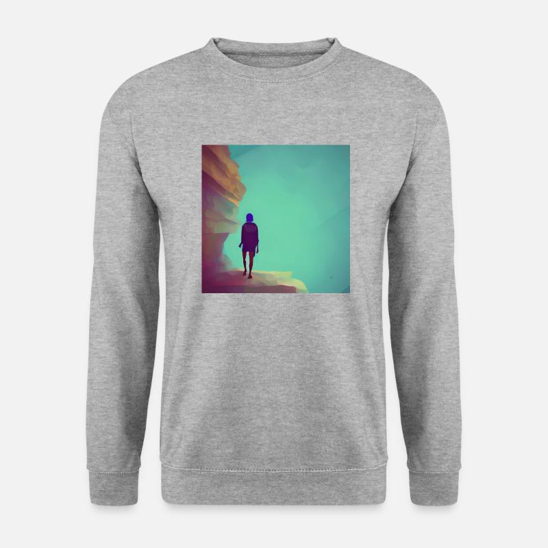 Wandern - Unisex Pullover - Weißgrau meliert