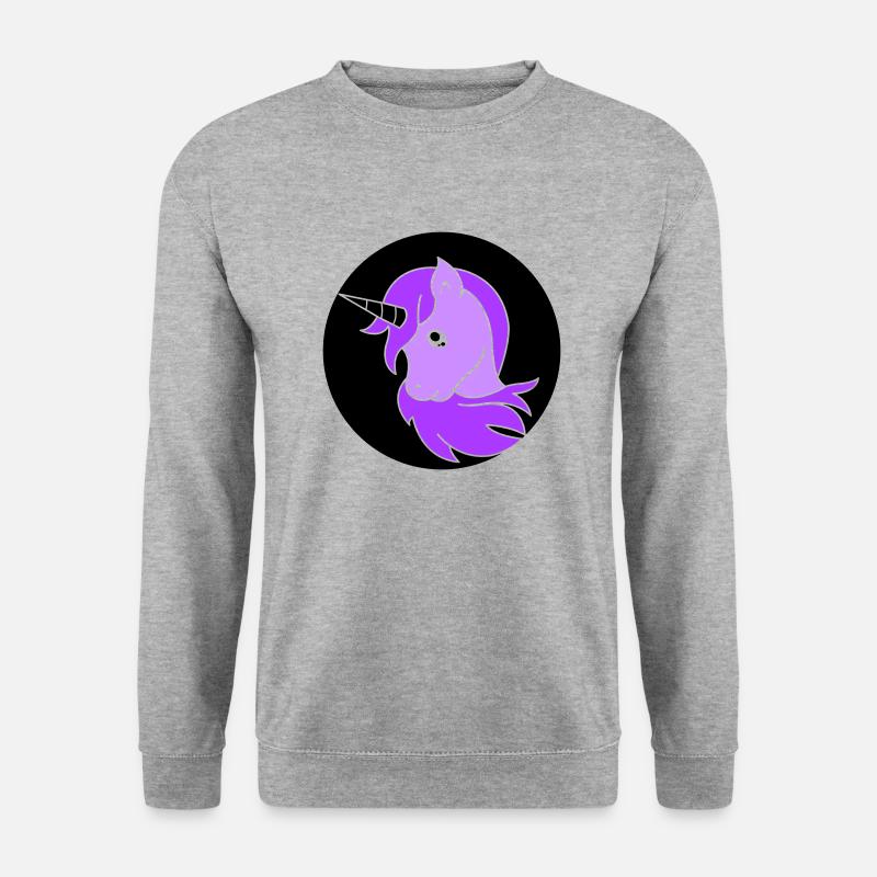 Einhorn - Unisex Pullover - Weißgrau meliert