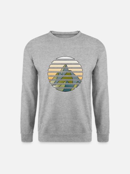 rund pku streife2 - Unisex Pullover - Weißgrau meliert