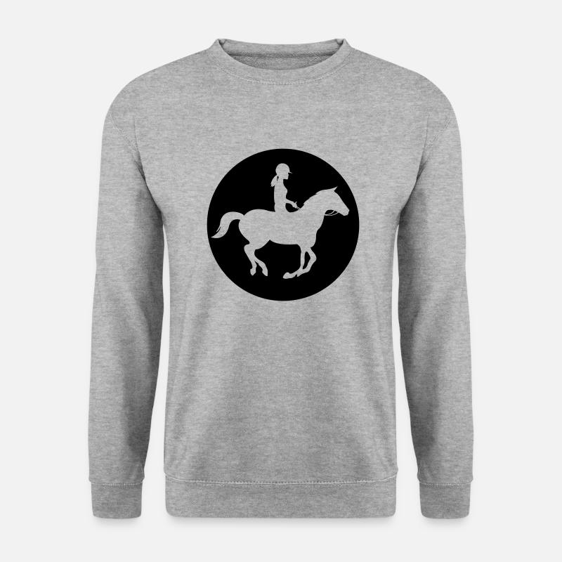 Reiterin - Unisex Pullover - Weißgrau meliert