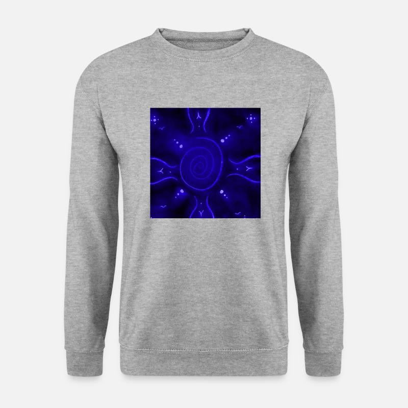 SONNIGES ELEKTRISCHES MANDALA - Unisex Pullover - Weißgrau meliert