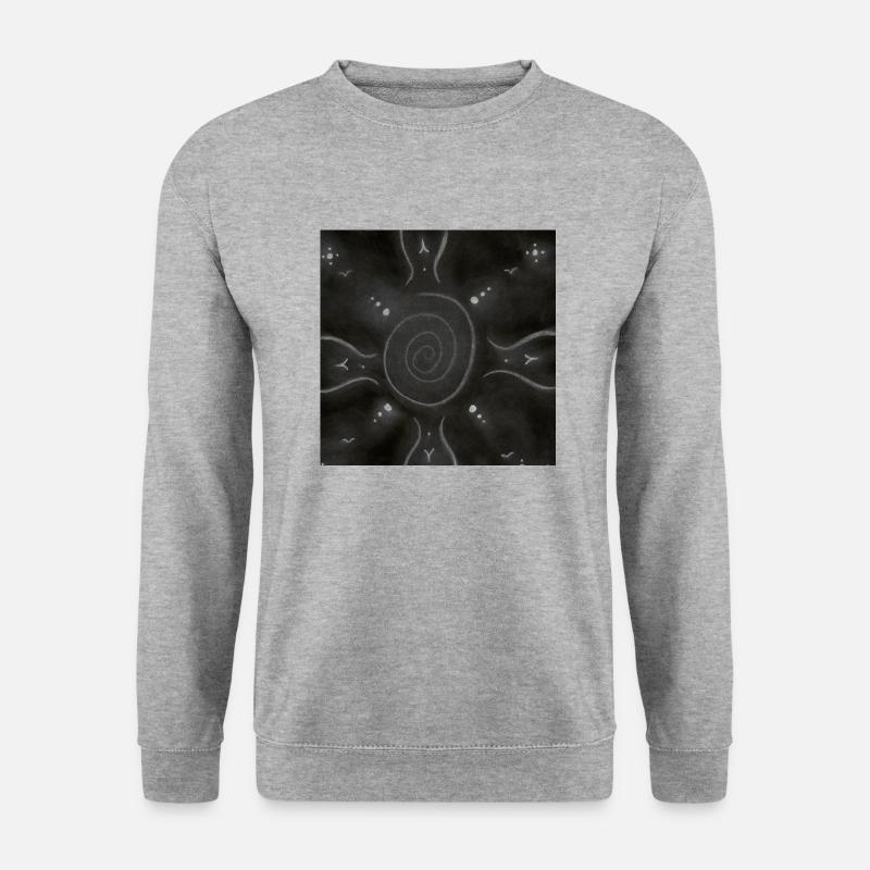 SONNIGES MANDALA - Unisex Pullover - Weißgrau meliert