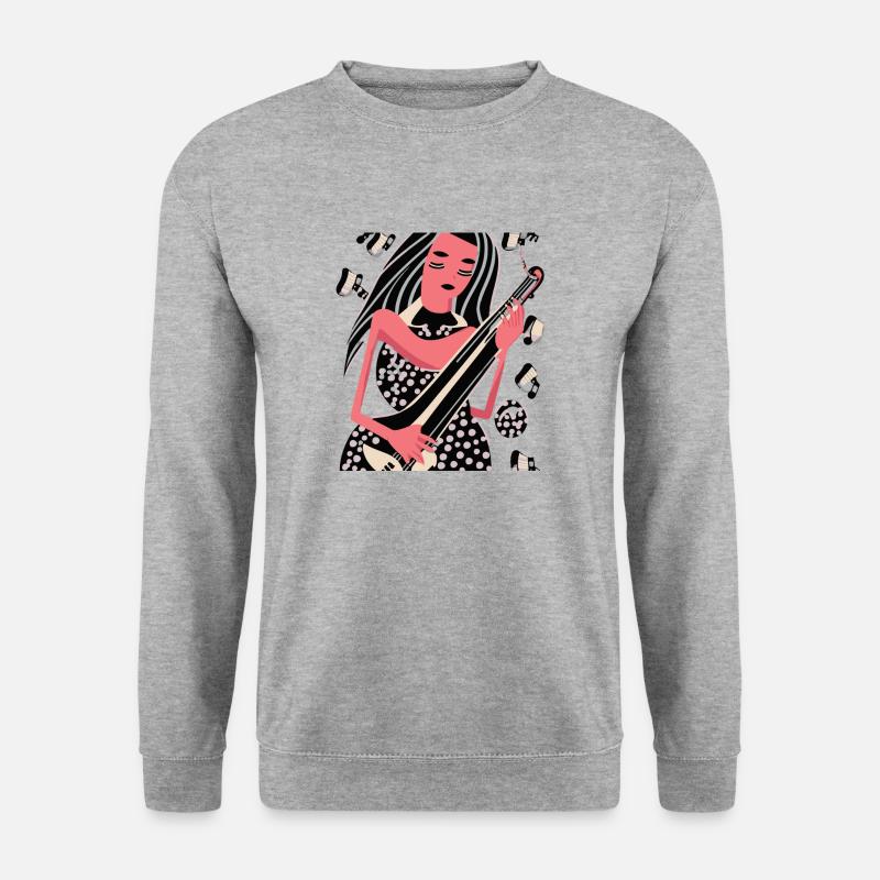 Musik Mädchen - Unisex Pullover - Weißgrau meliert