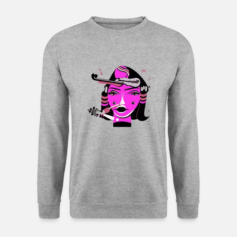 Musik Mädchen - Unisex Pullover - Weißgrau meliert