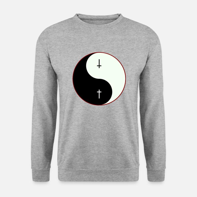 Eins - Unisex Pullover - Weißgrau meliert