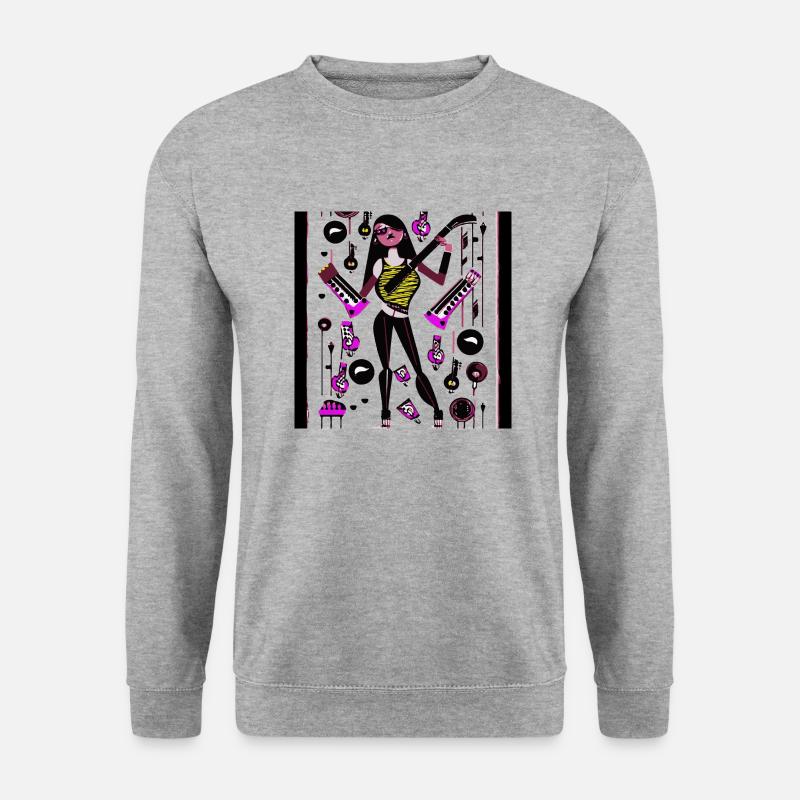 Musik Mädchen - Unisex Pullover - Weißgrau meliert