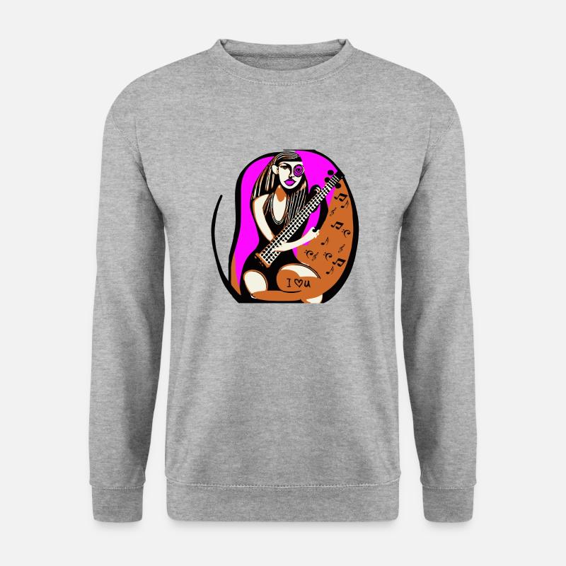 Musik Mädchen - Unisex Pullover - Weißgrau meliert