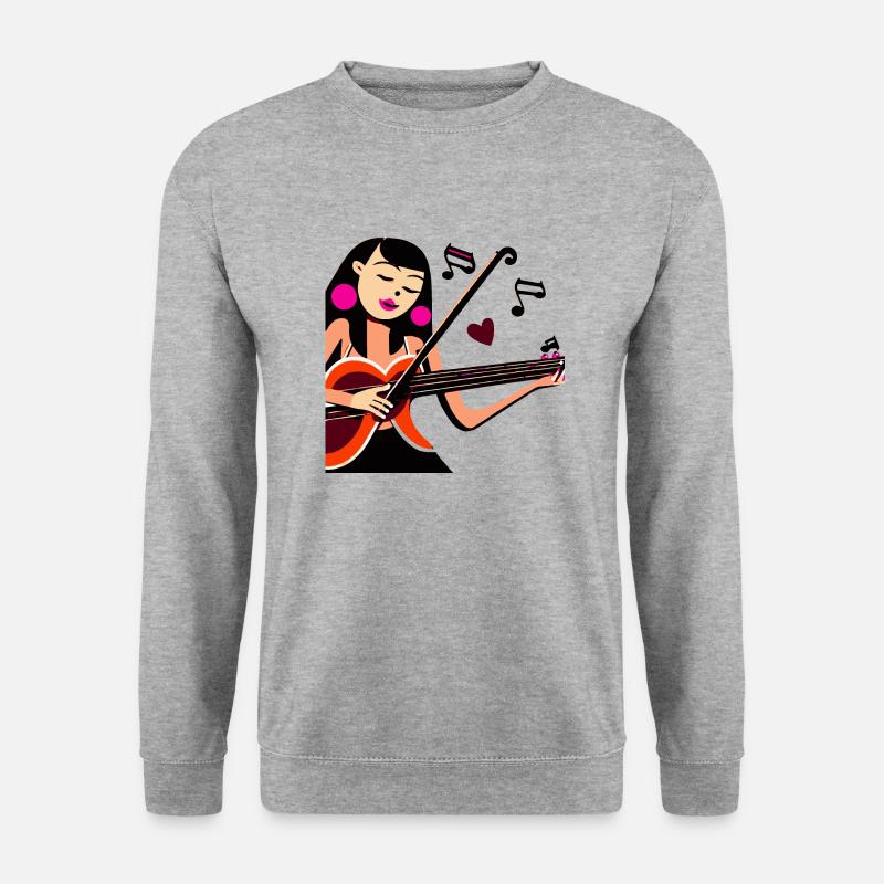 Musik Mädchen - Unisex Pullover - Weißgrau meliert