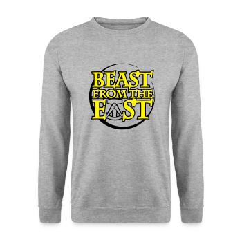 bête de l’est de la RDA née - Sweat-shirt Unisexe - gris chiné - Devant - Alina (178cm) & Michal (187cm)
