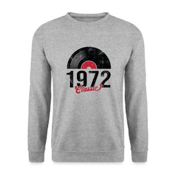 Millésime 1972 - Sweat-shirt Unisexe - gris chiné - Devant - Alina (178cm) & Michal (187cm)
