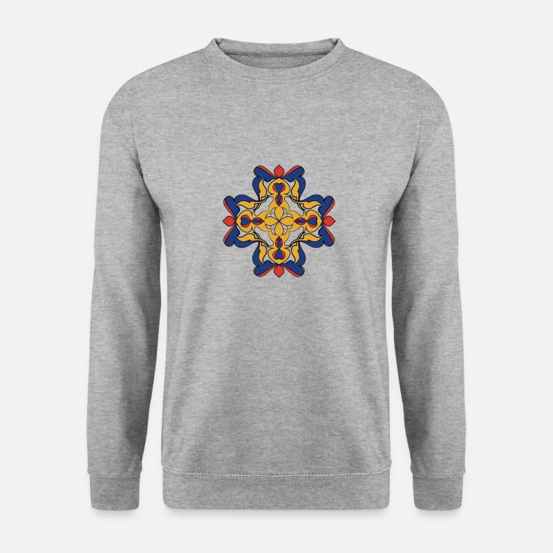 Kreuz - Unisex Pullover - Weißgrau meliert