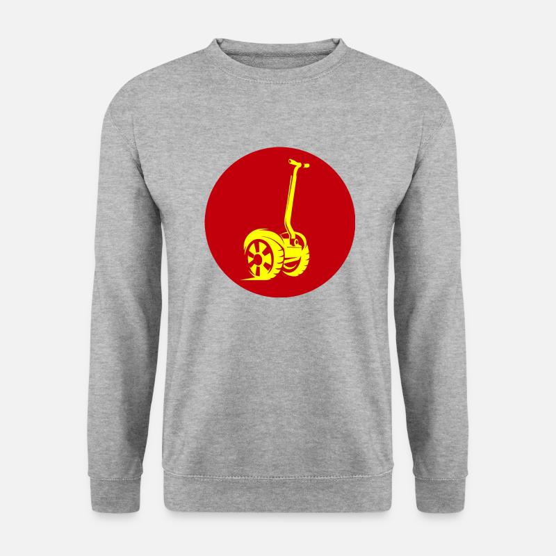 E-Scooter E-Roller Scooter - Unisex Pullover - Weißgrau meliert