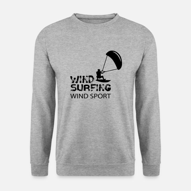 Skateboard SUP Surfen - Unisex Pullover - Weißgrau meliert