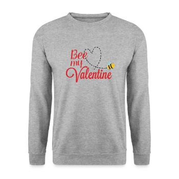 Bee my valentine - Unisex Sweatshirt - salt & pepper - Front - Alina (178cm) & Michal (187cm)