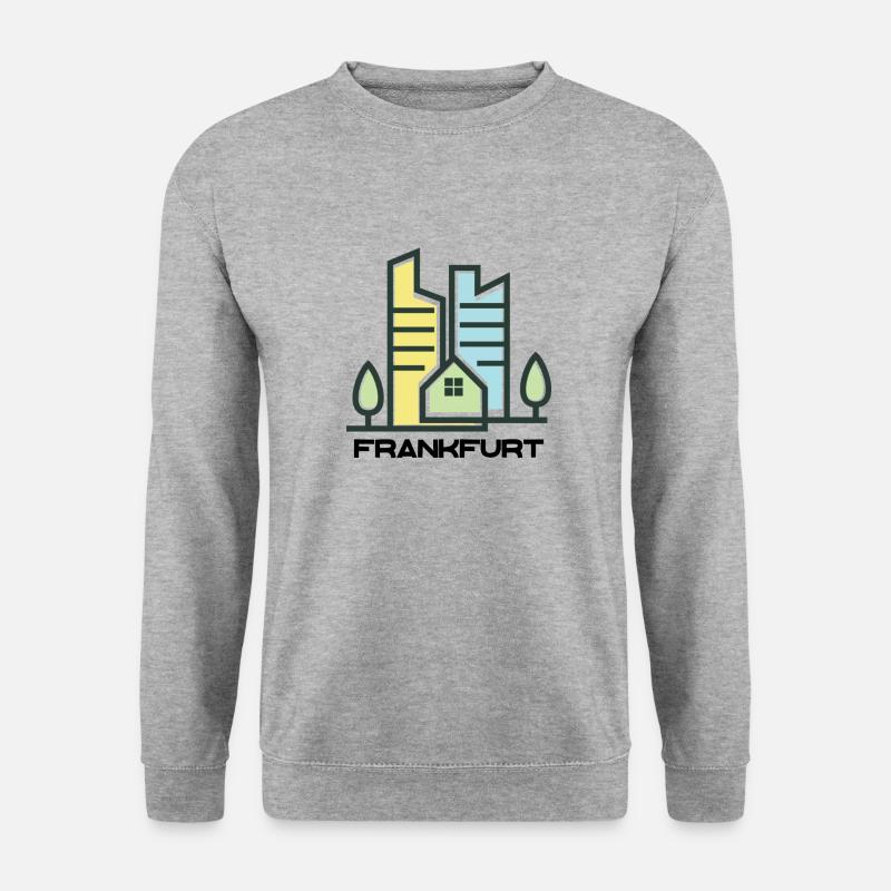 Frankfurt am Main - Unisex Pullover - Weißgrau meliert