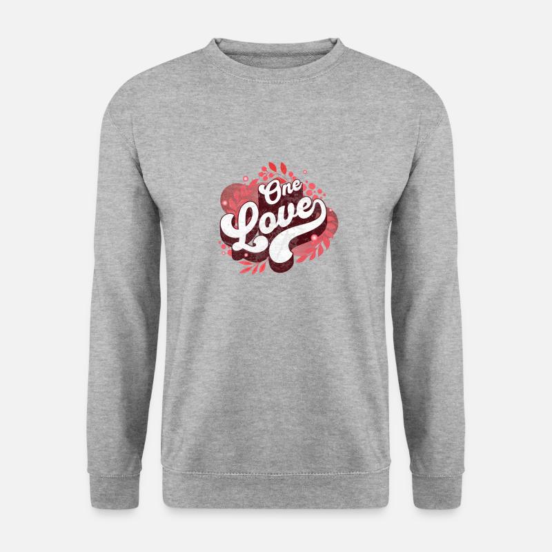 Eine Liebe - Unisex Pullover - Weißgrau meliert