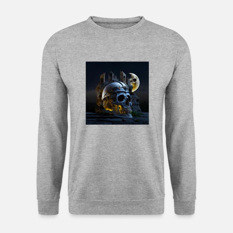 Nachtritter meltyskull - Unisex Pullover - Weißgrau meliert
