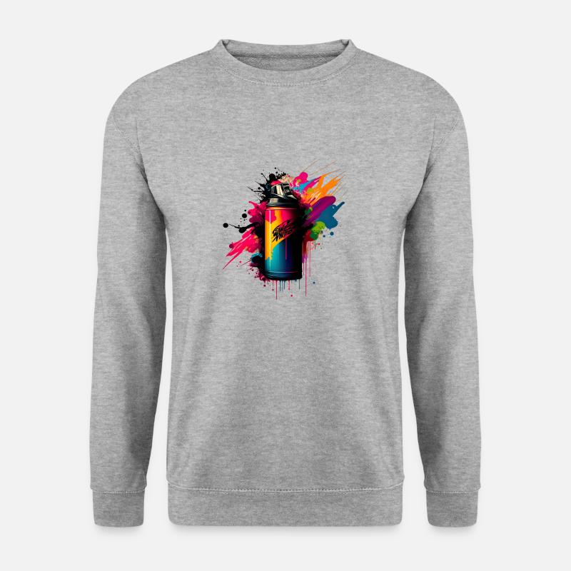 Graffiti - Unisex Pullover - Weißgrau meliert
