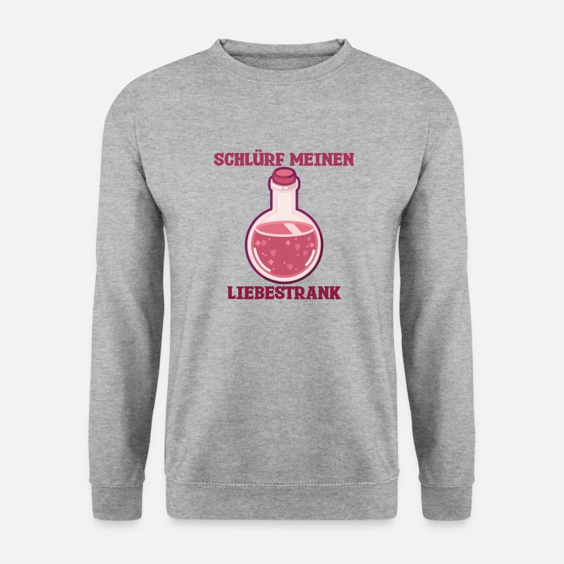 SCHLÜRF MEINEN LIEBESTRANK - Unisex Pullover - Weißgrau meliert