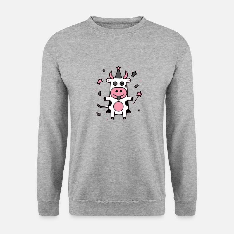 Mili die Kuhfee - Unisex Pullover - Weißgrau meliert