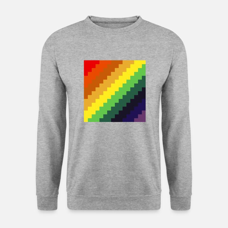 Pixelbogen - Unisex Pullover - Weißgrau meliert
