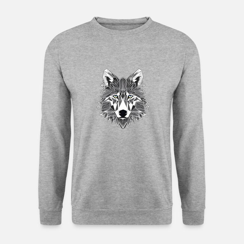 Polyline Wolf - Unisex Sweatshirt - salt & pepper