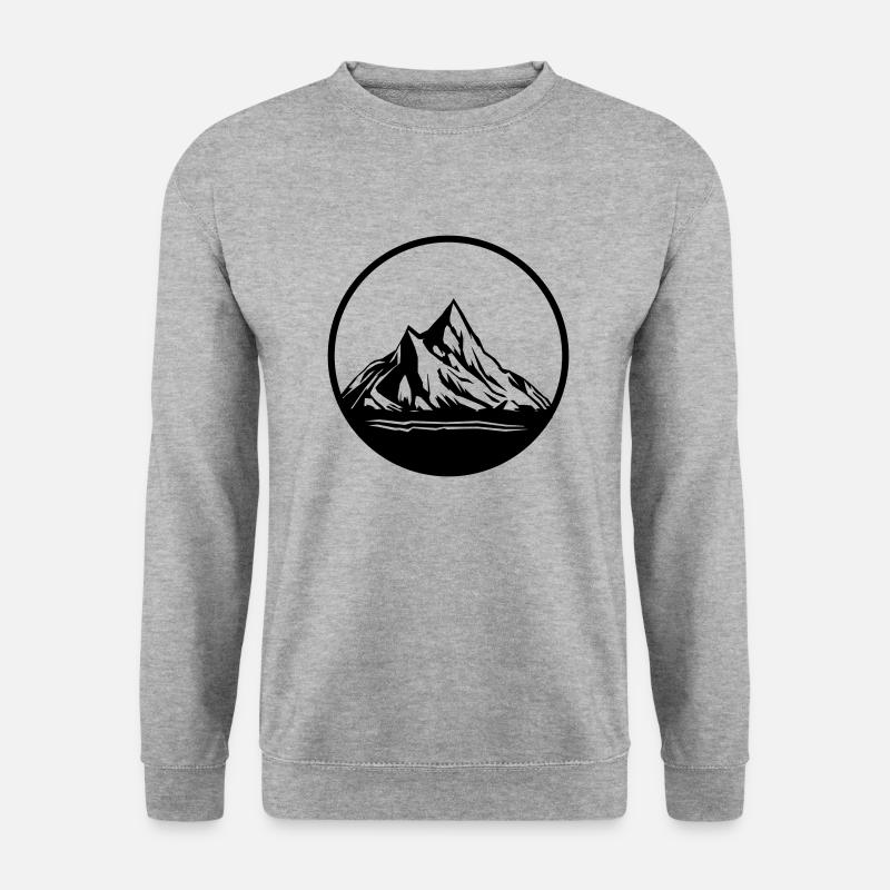 Mountains - Unisex Pullover - Weißgrau meliert