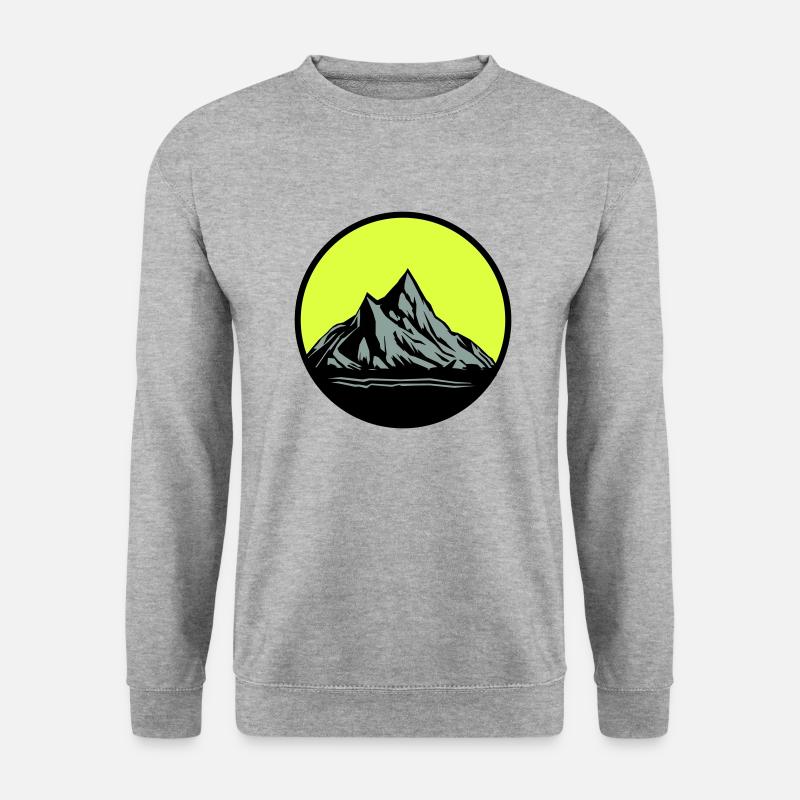 Mountains - Unisex Pullover - Weißgrau meliert
