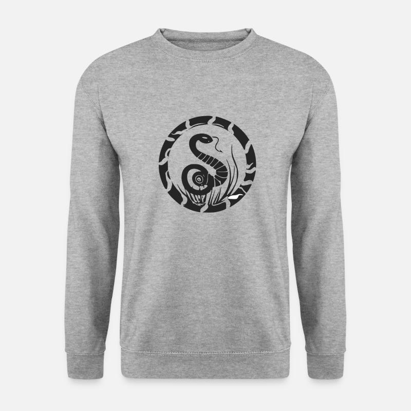 Die Schlange - Unisex Pullover - Weißgrau meliert