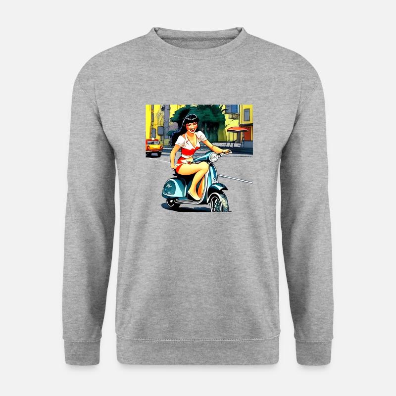 Roller - Unisex Pullover - Weißgrau meliert
