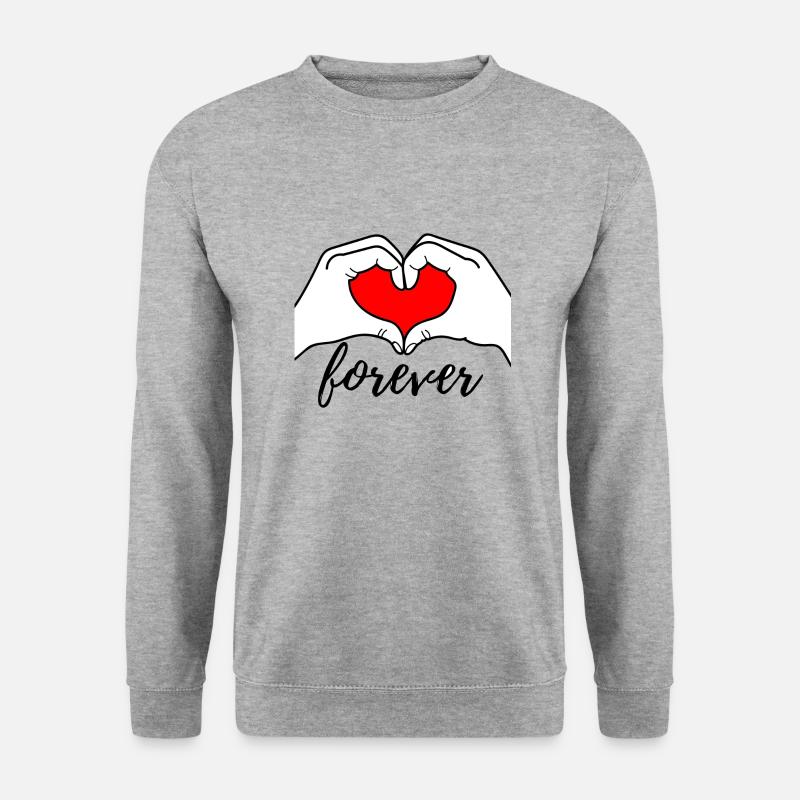 Love forever - Unisex Pullover - Weißgrau meliert