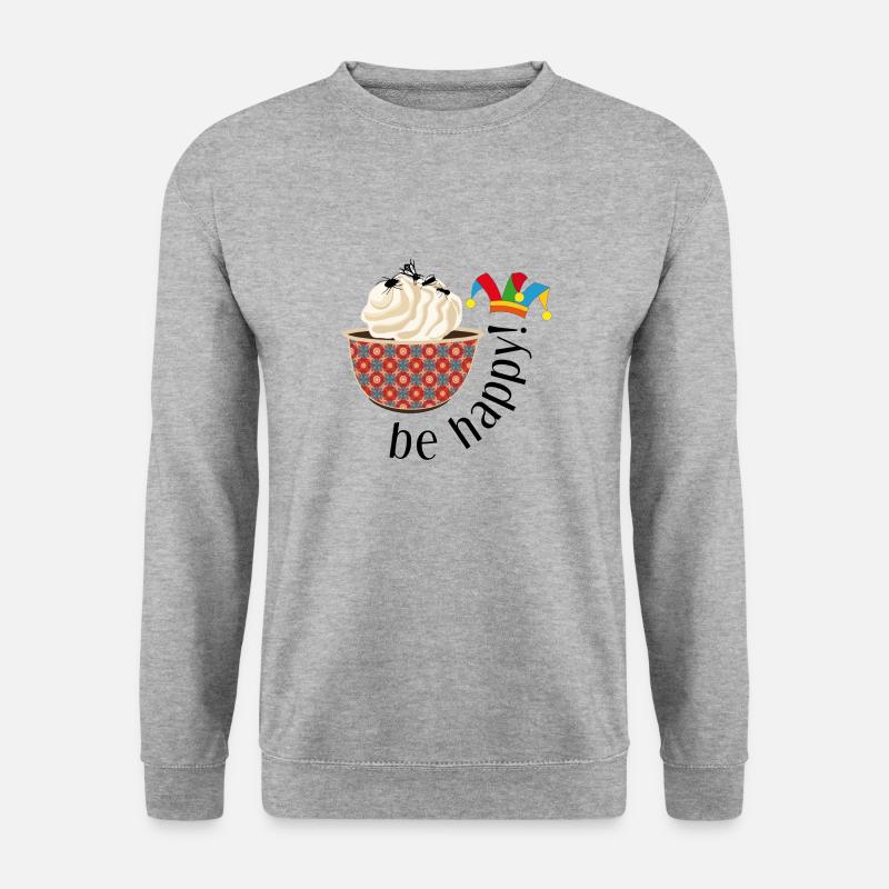 Insekten essen - Unisex Pullover - Weißgrau meliert