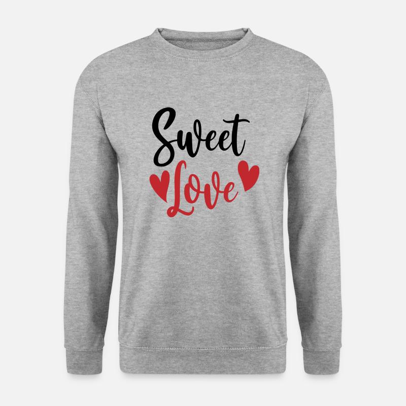 Sweet Love - Unisex Pullover - Weißgrau meliert