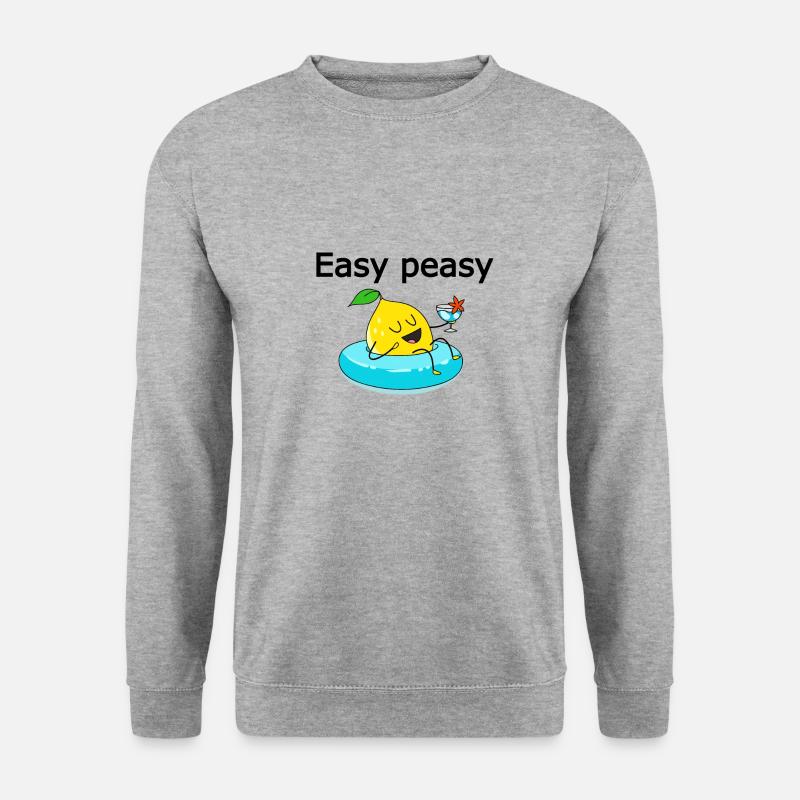Easy Peasy Lemon Squeezy - Unisex Pullover - Weißgrau meliert