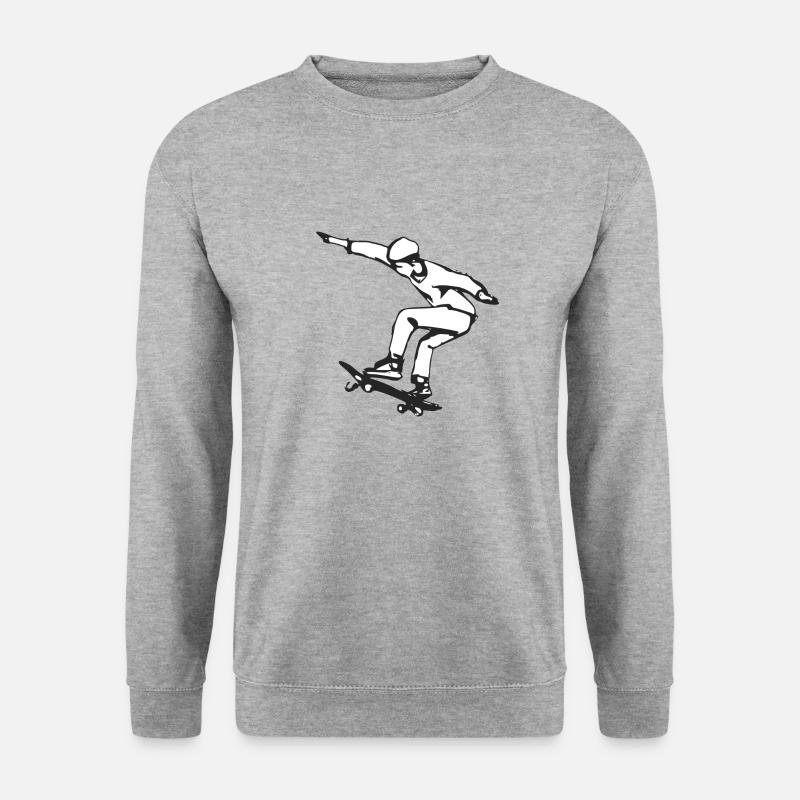 Der Skater - Unisex Pullover - Weißgrau meliert