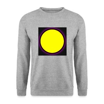 Punkt [Gelb] - Unisex Pullover - Weißgrau meliert - Vorne - Alina (178cm) & Michal (187cm)