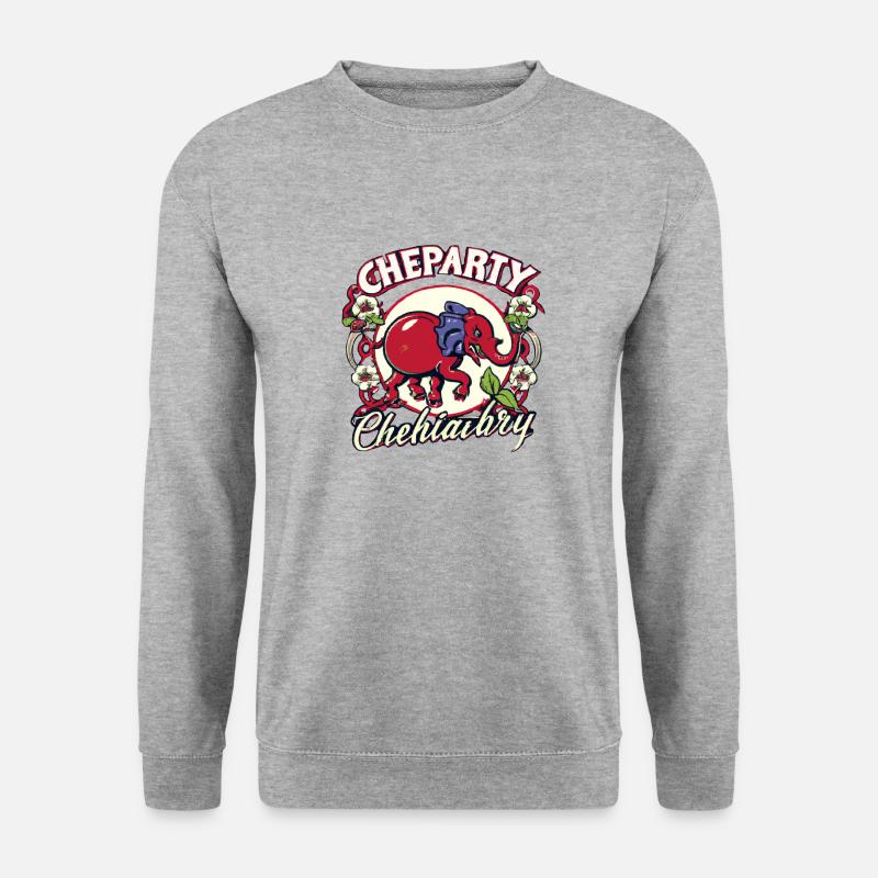 CheParty Elephant - Unisex Pullover - Weißgrau meliert