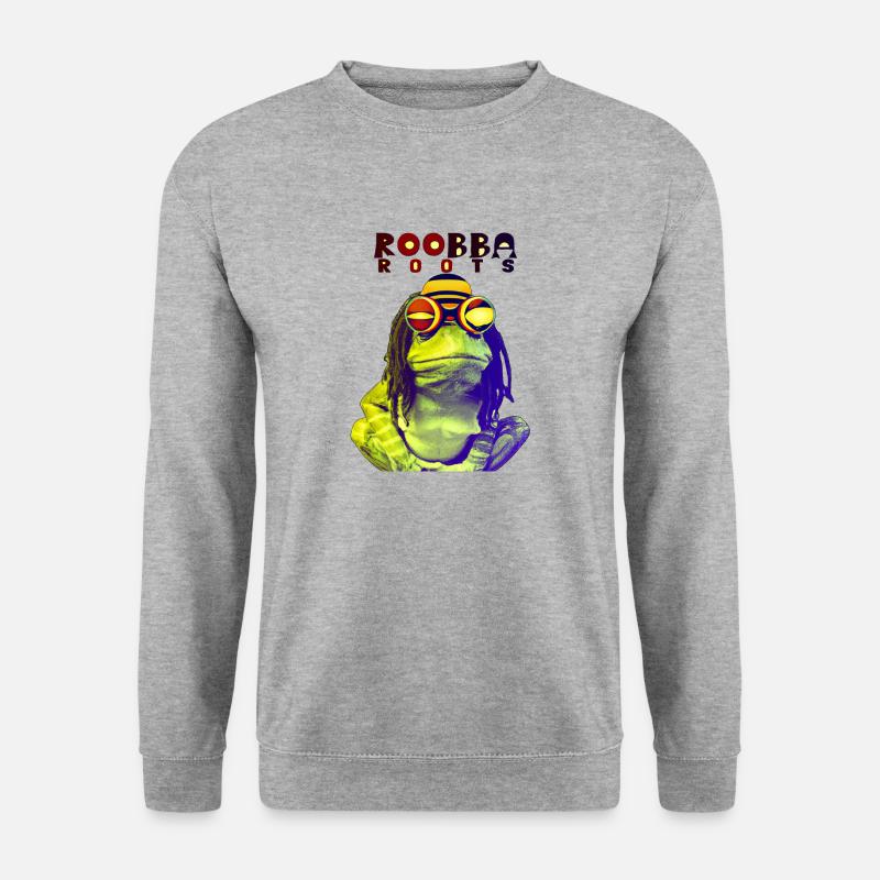 Rooba-Roots - Unisex Pullover - Weißgrau meliert