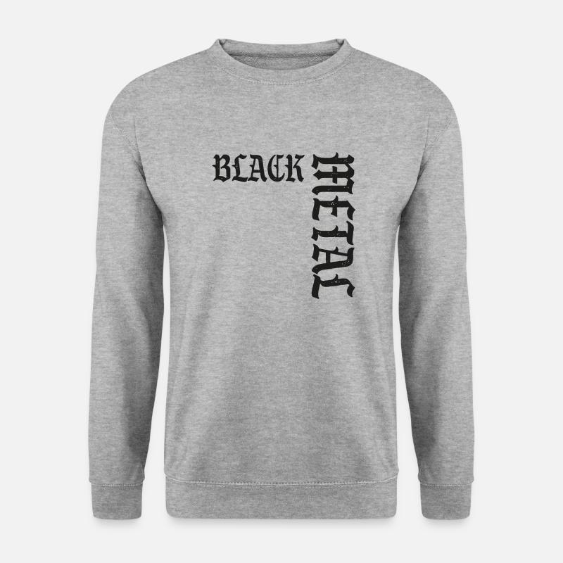 Black Metal Retro - Unisex Pullover - Weißgrau meliert