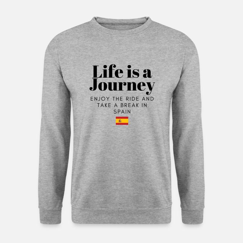 Reise nach Spanien - Unisex Pullover - Weißgrau meliert