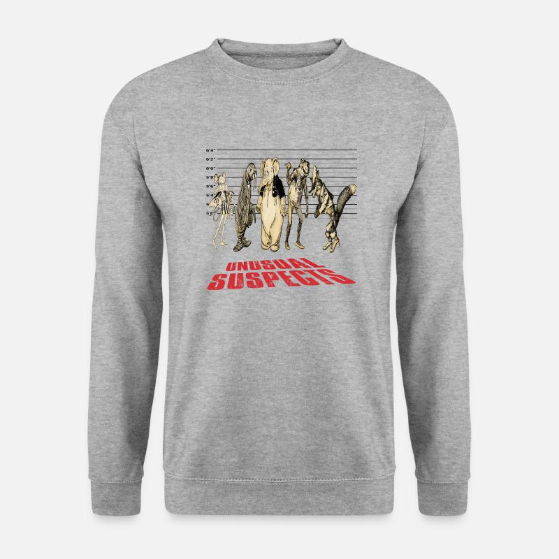 Ungewöhnliche Verdächtige - Unisex Pullover - Weißgrau meliert
