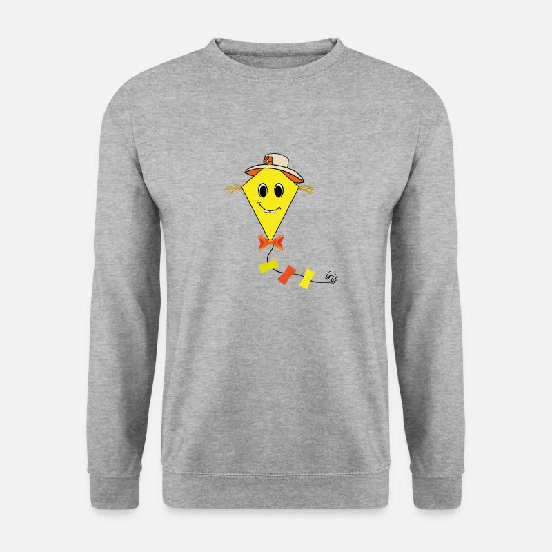 Drachen steigen - Unisex Pullover - Weißgrau meliert