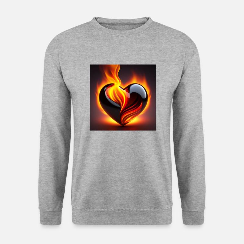 Männer T-Shirt - Unisex Pullover - Weißgrau meliert