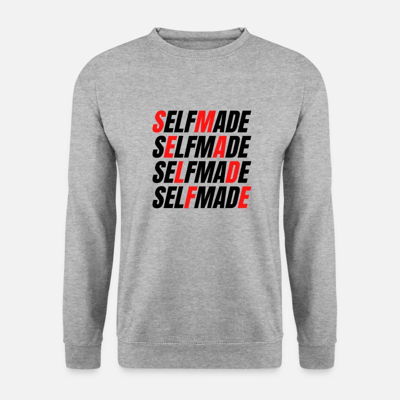 Selfmade - Unisex Pullover - Weißgrau meliert