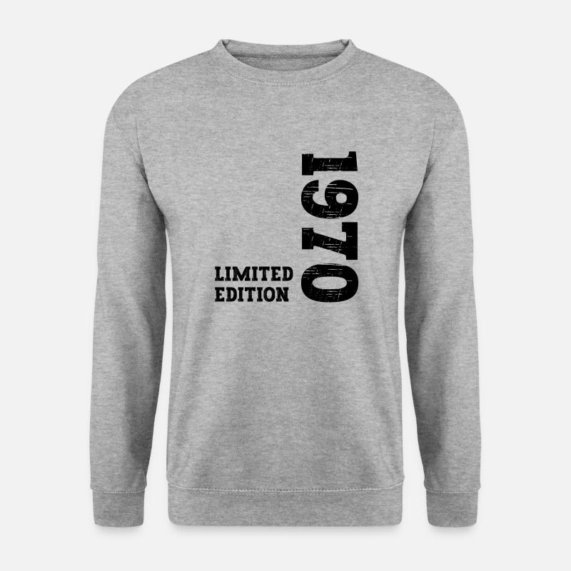 Vintage 1970 - Unisex Pullover - Weißgrau meliert